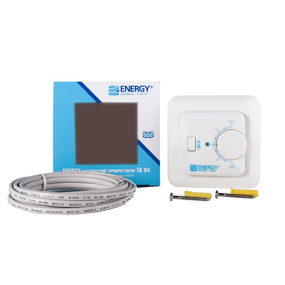 Терморегулятор электромеханический Energy TK04 с датчиком пола TK04