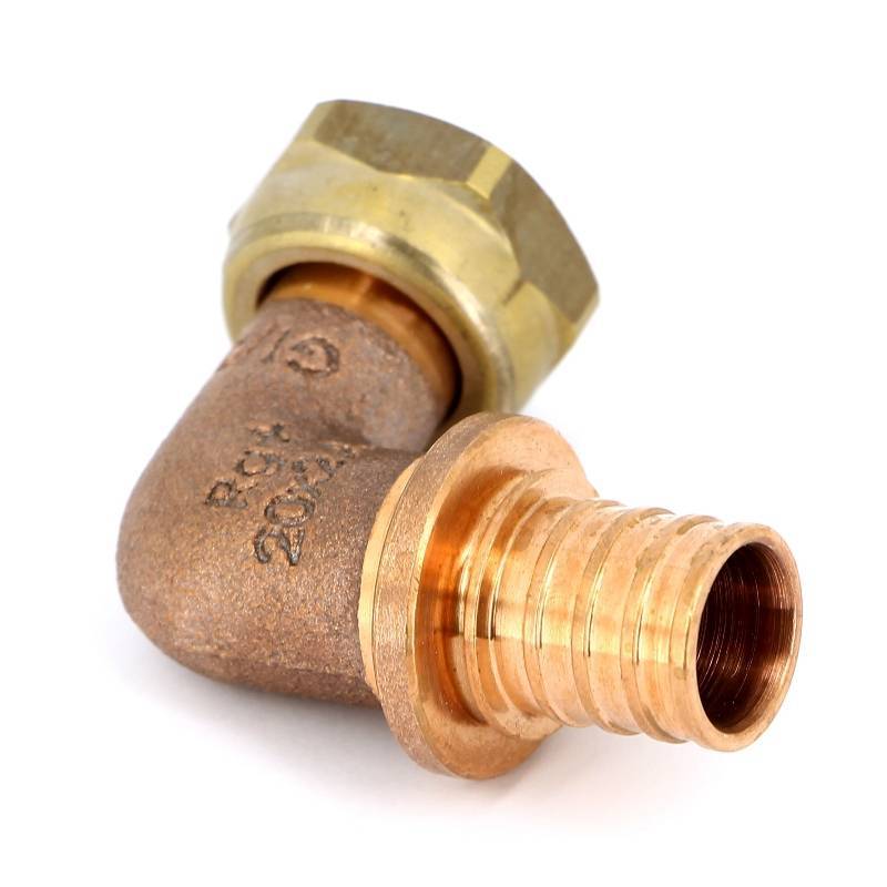 Угол с накидной гайкой надвижной Rehau Rautitan RX 20х1/2 бронза 1456413