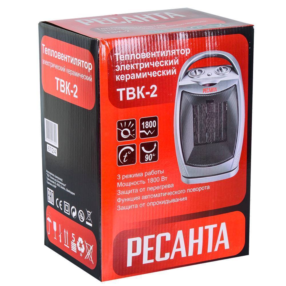 Тепловентилятор керамический Ресанта ТВК-2