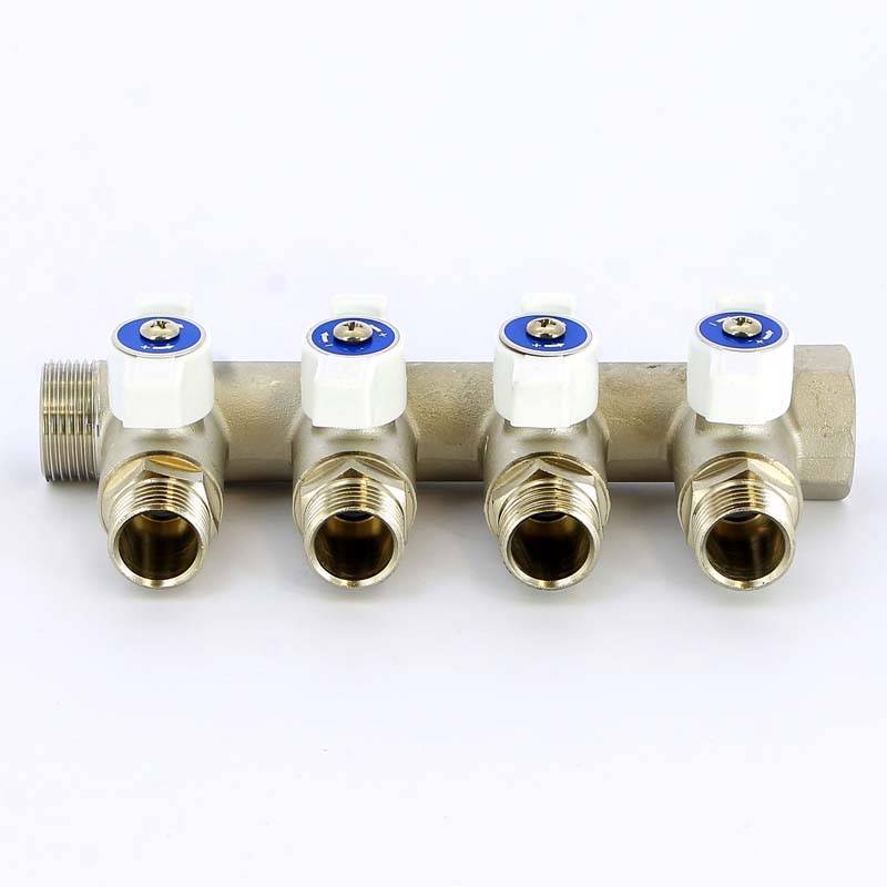 Коллектор с шаровыми кранами Uni-Fitt 3/4х1/2 4 выхода 40 мм 420N3240