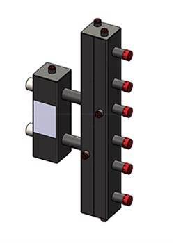 Гидроразделитель с коллектором ZOTA вертикальный 3 контура до 70 кВт AGR4932001003