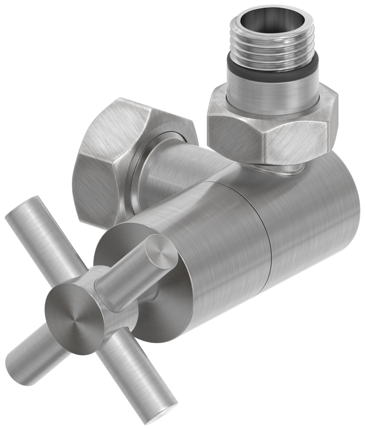 Вентиль регулировки температуры Сунержа 3D правый крест G 1/2 x G 3/4 сатин брашированный 071-1411-1234