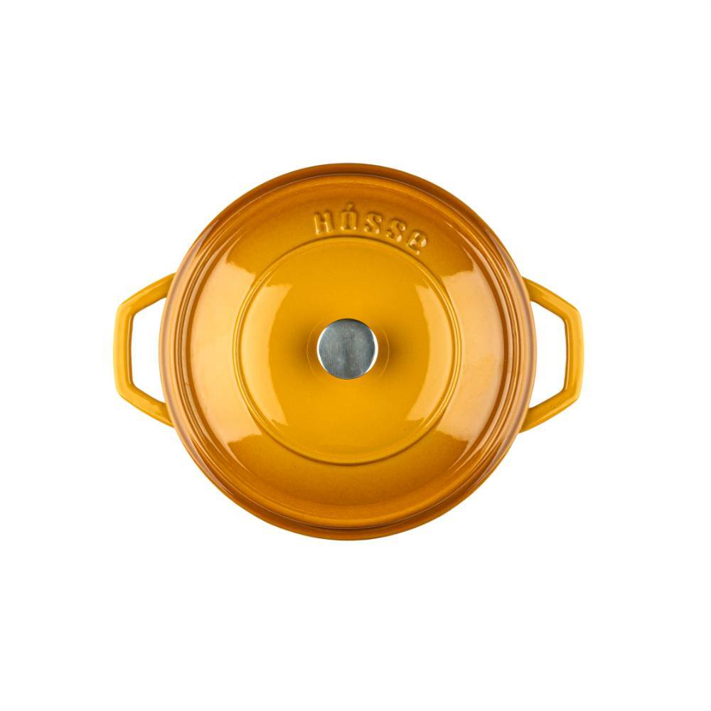 Кастрюля глубокая Hascevher Yeni Derin 24 см желтая A902524