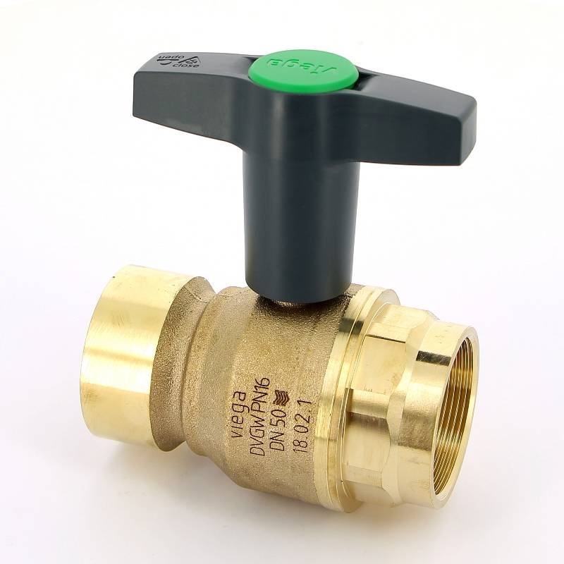 Кран шаровой Viega Easytop ВВ 2 бронза SC-Contur Т-ручка 746872