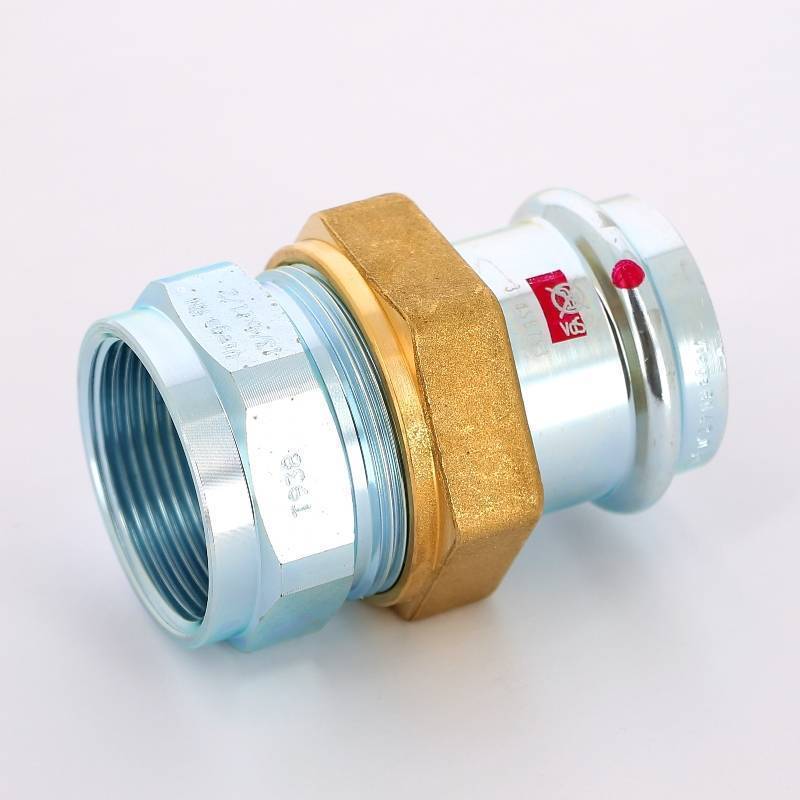 Муфта пресс с накидной гайкой Viega Prestabo 42x1 1/2 оцинкованная сталь 643508