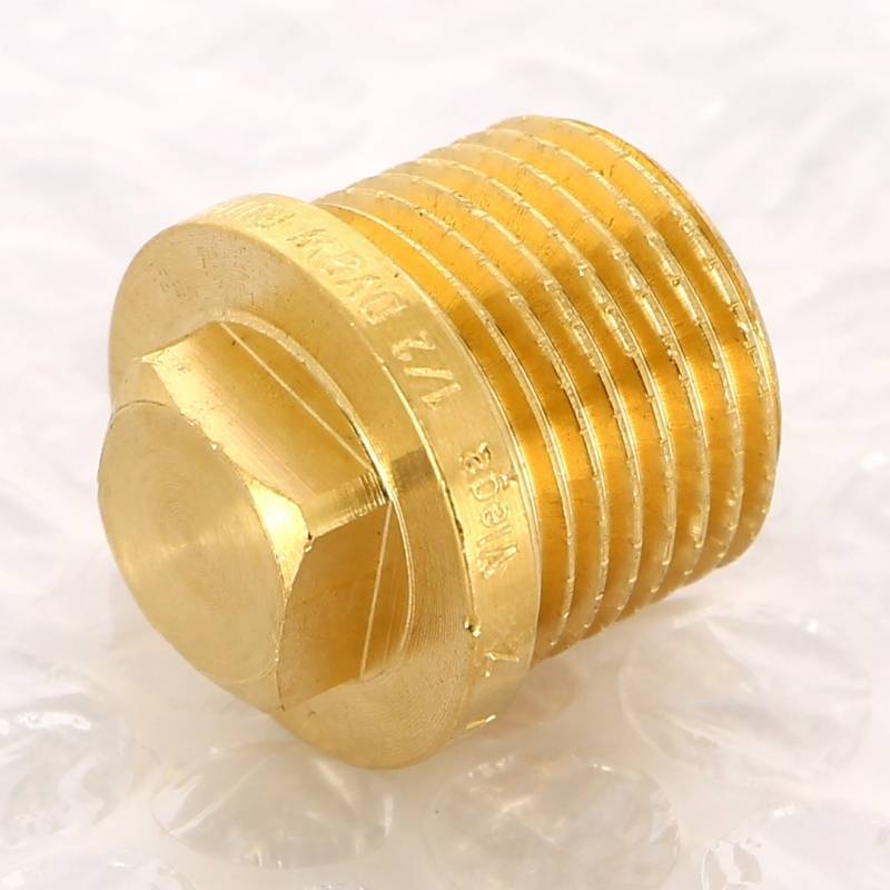 Заглушка бронзовая Viega 1/2 с квадратом и бортиком наружная резьба 320102