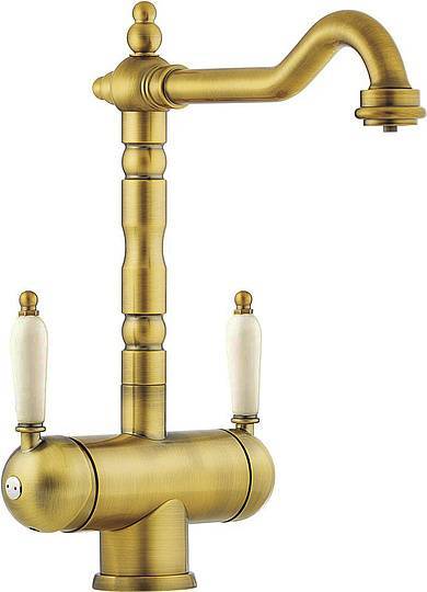 Смеситель для кухни Omoikiri Amagasaki-AB-022 с подключением фильтра античная латунь 4994292
