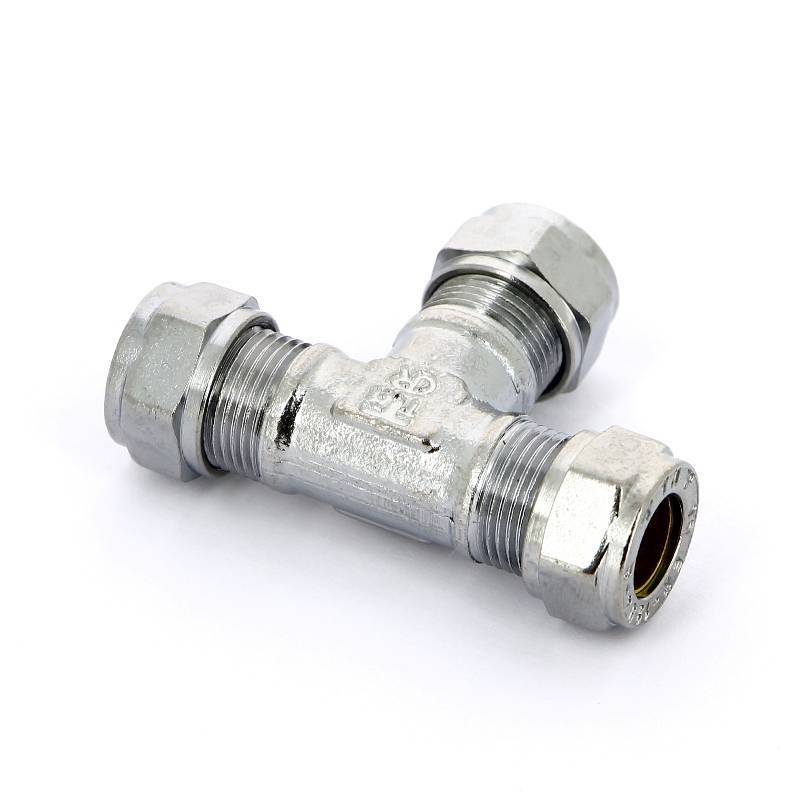 Тройник обжимной хромированный Tiemme 10 мм 1130073