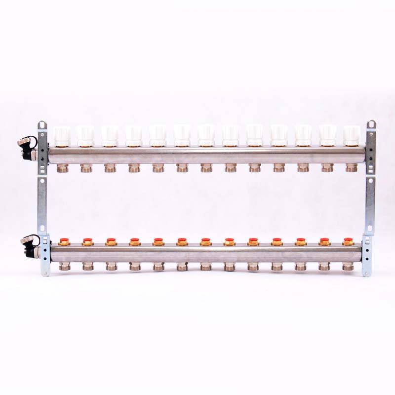 Коллекторная группа из нержавеющей стали Uni-Fitt 315S с регулировочными и термостатическими вентилями 1 x 3/4 EK 13 выходов 451I4313