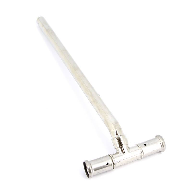 Тройник пресс Henco 22p 20х15х20 мм с трубкой 300 мм для радиатора 22P-2004