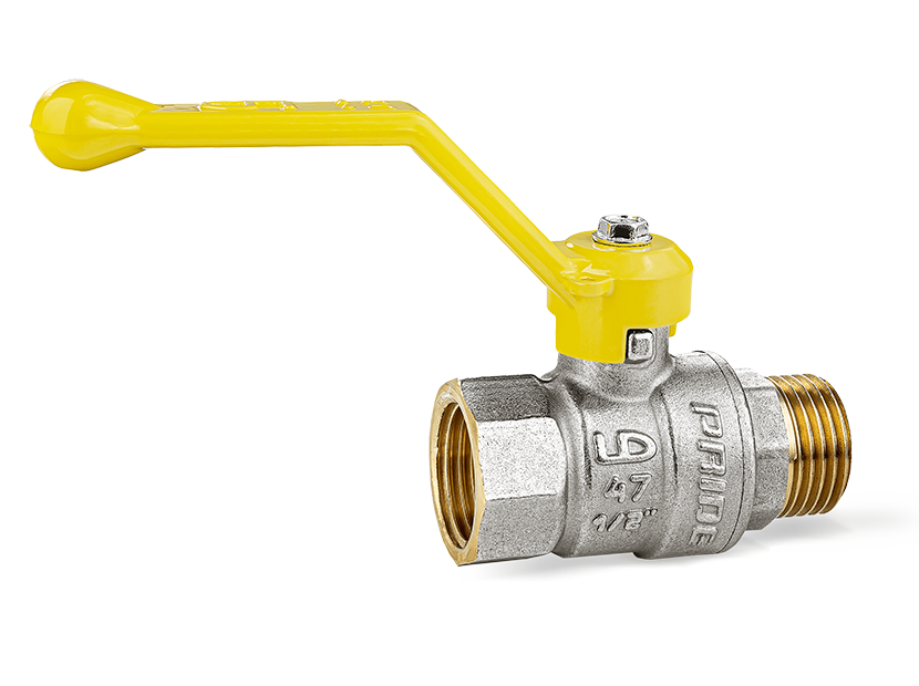 Кран шаровой латунный LD Pride GAS Ду 50 Ру 25 вн-нр рычаг 47.50.В-Н.Р.GAS