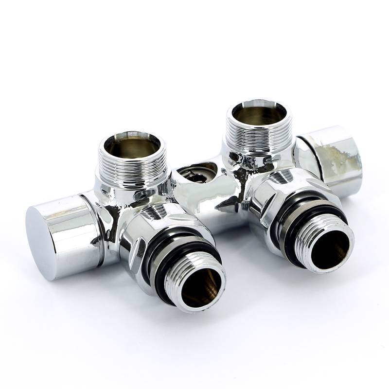 Узел ручной угловой Carlo Poletti с запорным клапаном хром V48100B