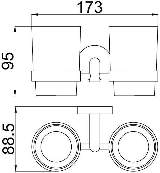 Стаканы с держателем Allen Brau Priority белый/хром 6.31003-00