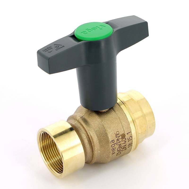 Кран шаровой Viega Easytop ВВ 1 1/2 бронза SC-Contur Т-ручка 746865