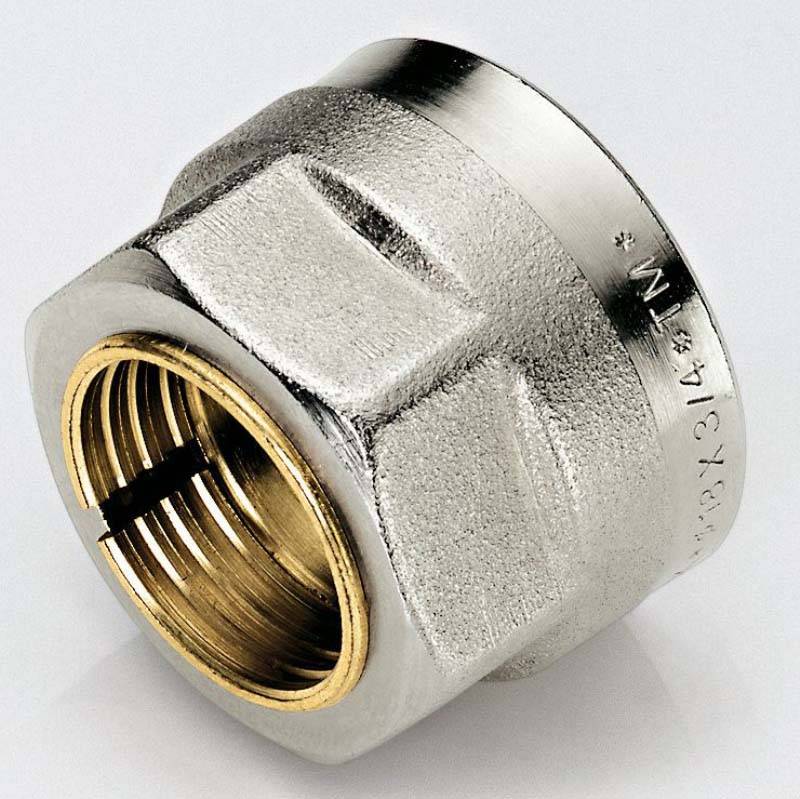 Соединитель для медных труб обжимной Tiemme 15 мм х M24x19 1440024