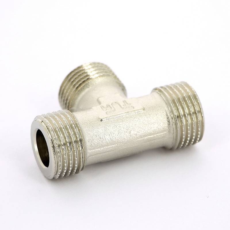 Тройник с наружной резьбой Tiemme 1/2 никелированный 1500233