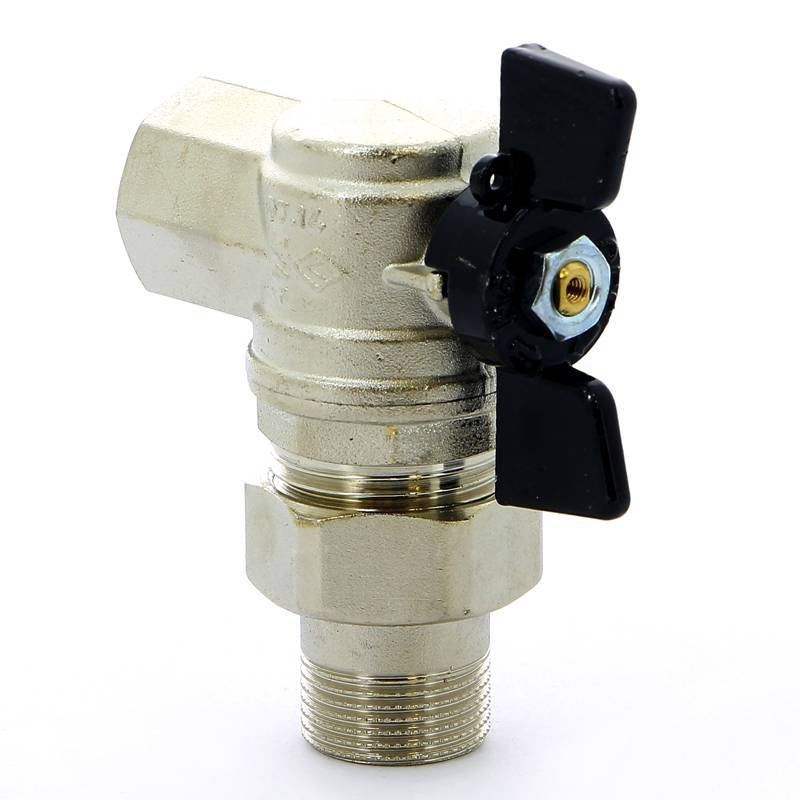 Кран шаровой Bugatti Oregon 3/4 НВ угловой со сгоном бабочка 05940005