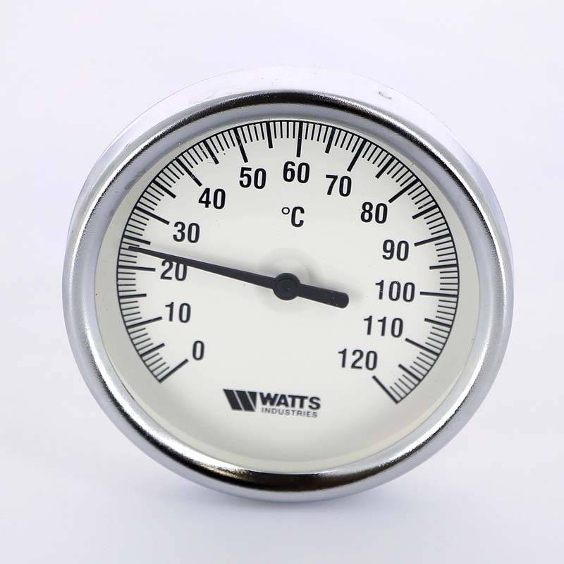 Термометр биметаллический Watts F+R801SD 80 мм осевой с погружной гильзой 50 мм 10005935