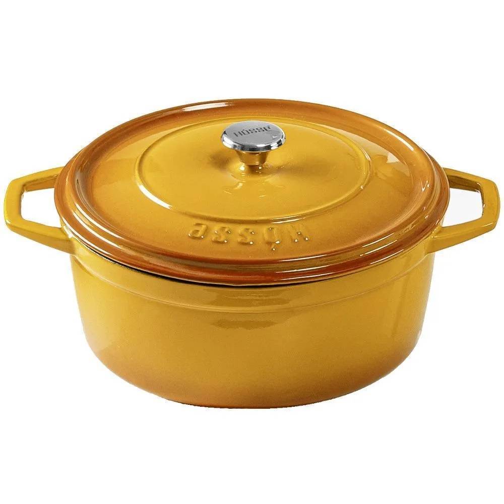 Кастрюля глубокая Hascevher Yeni Derin 24 см желтая A902524