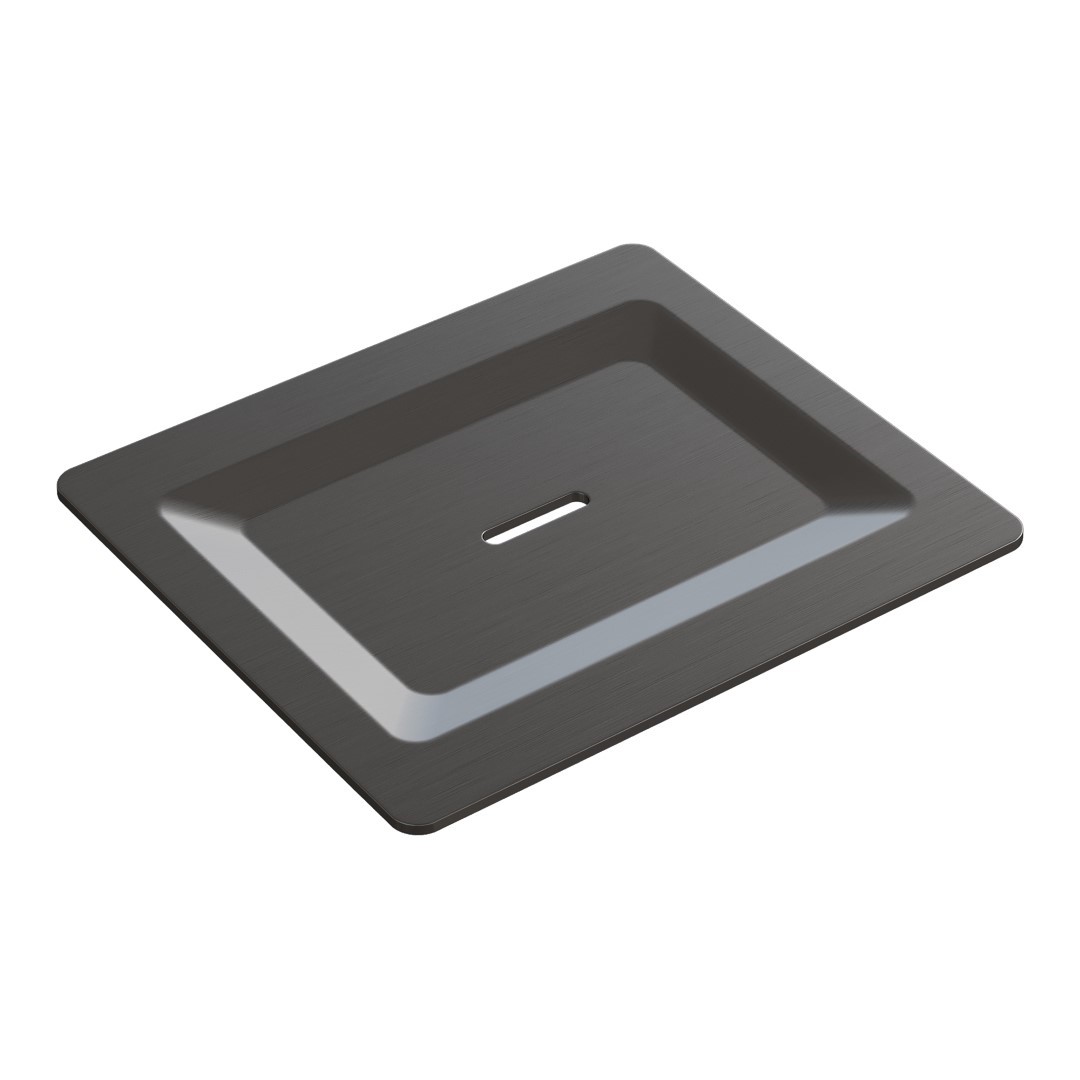 Мыльница накладная Boheme Space с латунной чашей оружейная сталь 10966-GM-SOAP