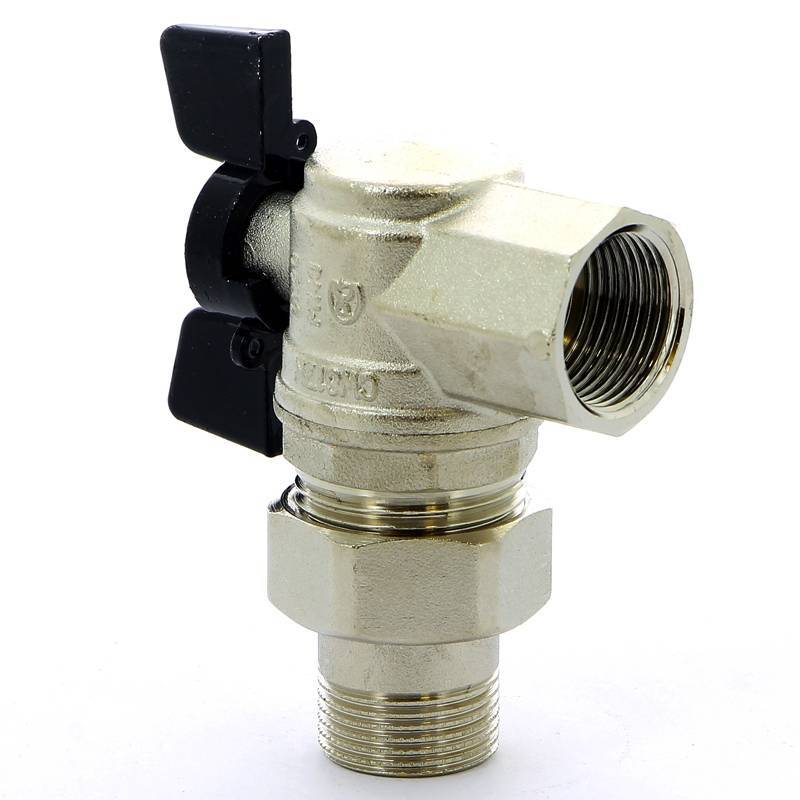 Кран шаровой Bugatti Oregon 3/4 НВ угловой со сгоном бабочка 05940005