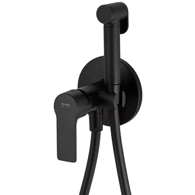 Гигиенический душ со смесителем Remer Energy встраиваемый черный матовый EY65WNO