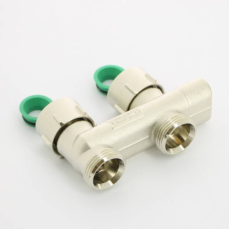 Узел радиаторный прямой перекрестный Simplex D2/50 3/4 x 3/4 EK с вентилями и адаптерами F10078