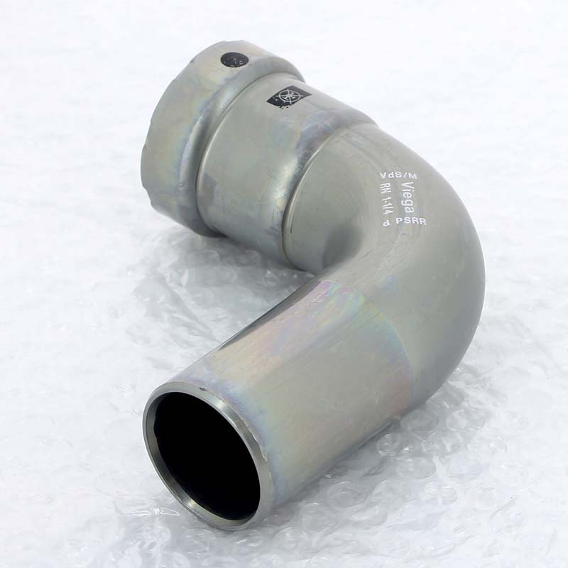 Отвод однораструбный 90° Viega Megapress пресс оцинкованная сталь 1 1/4 694661