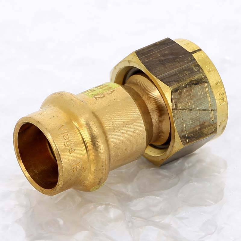 Муфта пресс с накидной гайкой Viega Profipress G 15x1/2 бронза 638474