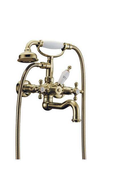 Смеситель для ванны Boheme Medici Presente с душевым комплектом бронза 313