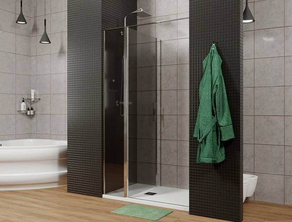 Душевая дверь Allen Brau Priority 90 см хром тонированное стекло 3.31001.00G