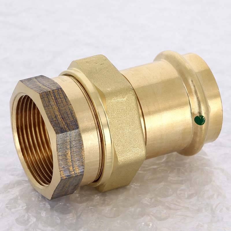 Муфта разъёмная пресс Viega Sanpress бронза 42x1 1/2 ВР 141745