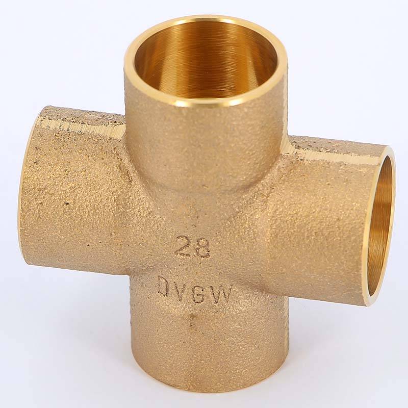 Крестовина под пайку Viega 28 мм медная 135508