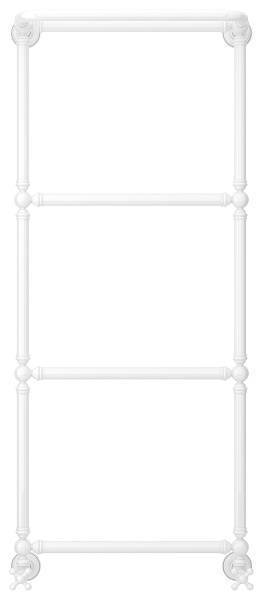 Полотенцесушитель водяной Сунержа Ренессанс 500x1260 мм белый с комплектом вентилей 12-0281-1250