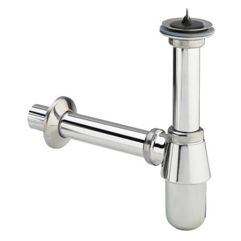 Сифон бутылочный Viega 1 1/4 x 32 x 150 мм с пробкой хром 456580