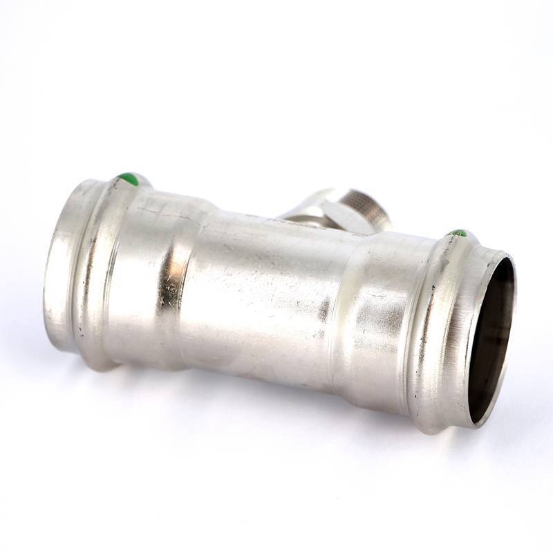 Тройник пресс-НР нержавеющая сталь Viega Sanpress Inox 35х3/4х35 мм 446000