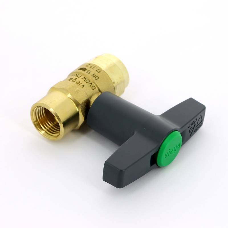 Кран шаровой Viega Easytop ВВ 1/2 бронза SC-Contur Т-ручка 746827