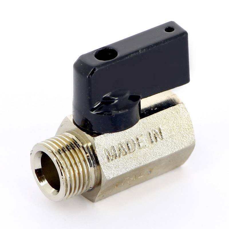 Кран шаровой мини Bugatti KANSAS 3/8 НВ флажок 08050011