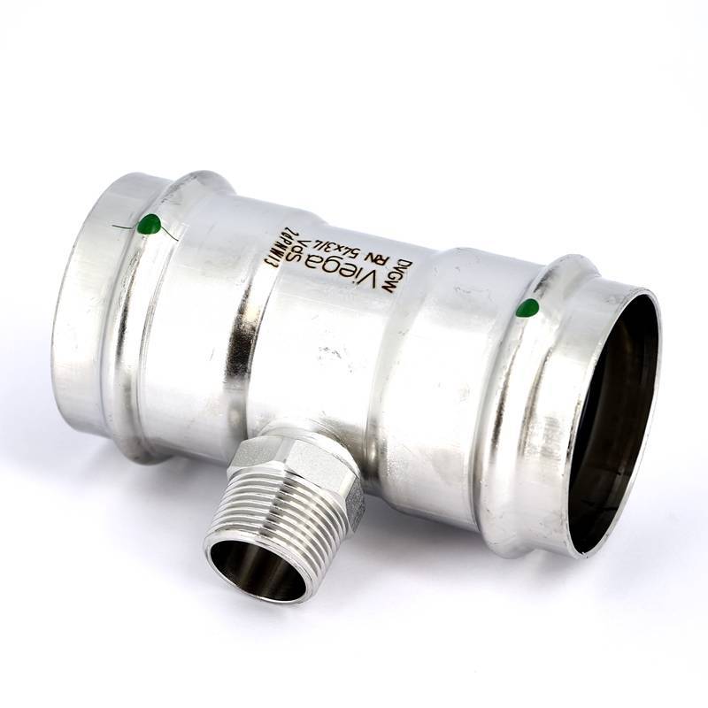 Тройник пресс-ВР Viega Sanpress Inox 54x3/4x54 нержавеющая сталь 446024