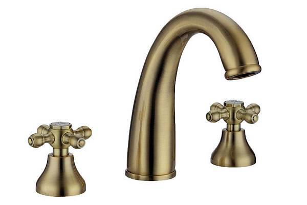 Смеситель для раковины Boheme Medici Presente на 3 отверстия бронза 317