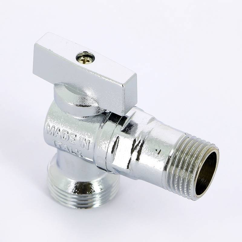 Кран шаровой для подключения бытовых приборов Uni-Fitt 1/2x3/4 НН хромированный 181C2300