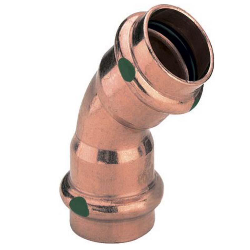 Угол пресс 45° Viega Profipress 54 мм медь 292393