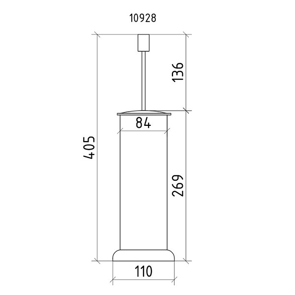 Ершик для туалета Boheme Royal Cristal напольный золото 10928-G