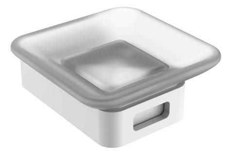 Мыльница подвесная Boheme Q квадратная белый матовый 10943-MW