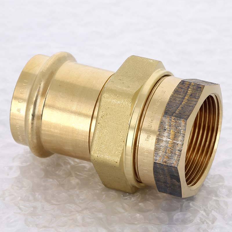 Муфта разъёмная пресс Viega Sanpress бронза 42x1 1/2 ВР 141745