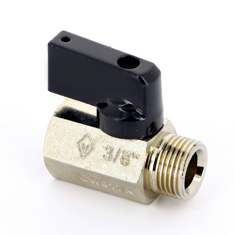 Кран шаровой мини Bugatti KANSAS 3/8 НВ флажок 08050011