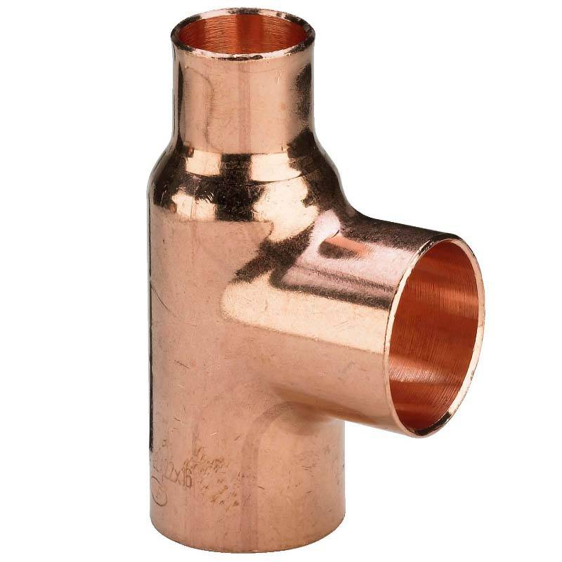 Тройник медный Viega под пайку 35х28х35 мм 105808