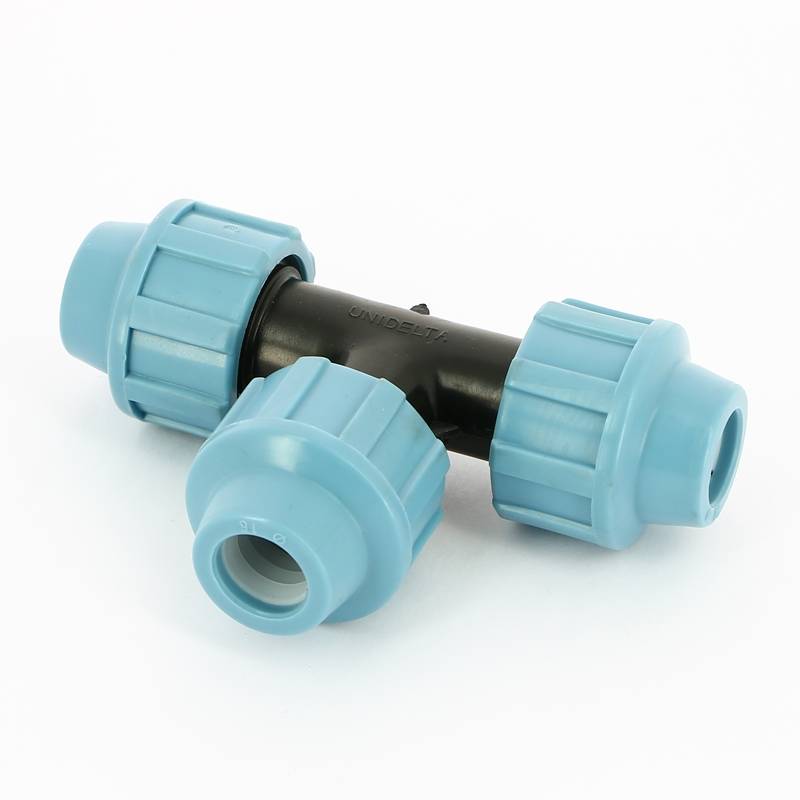 Тройник обжимной для ПНД труб Unidelta 16 мм 1005016000