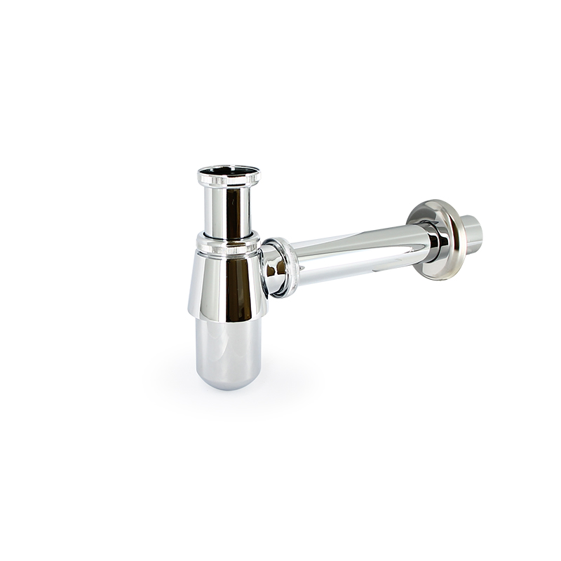 Сифон бутылочный Classic 1 1/4 отвод 200 мм, с розеткой, хром