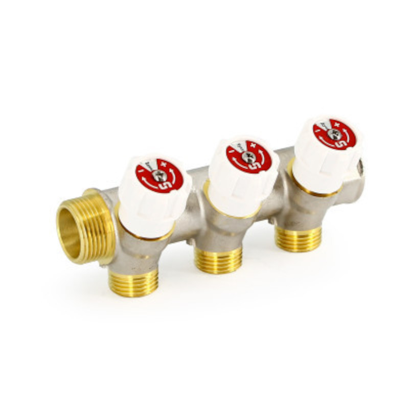 Коллектор регулирующий STOUT 3 выхода 1 x 1/2 HP-BP никелированный SMB-0673-000003